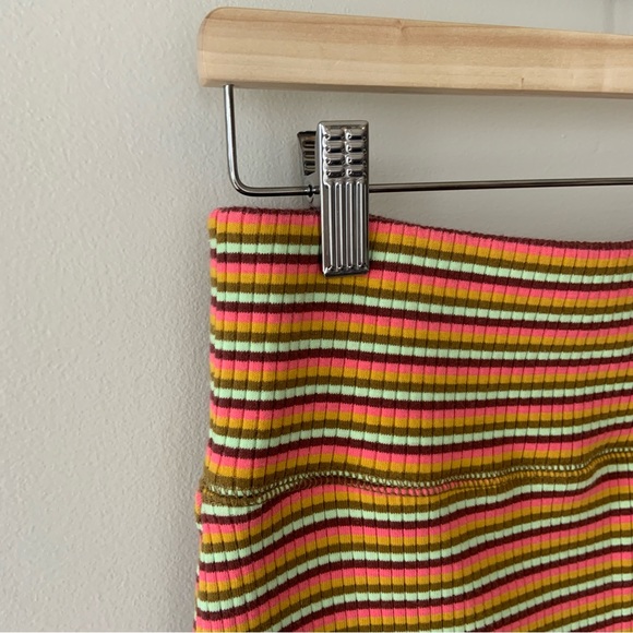 Aerie, multi coloured striped 3/4 length pencil skirt in M - Picture 6 of 15